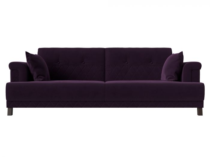 111818 Прямой диван книжка Орлеан | Велюр | Фиолетовый