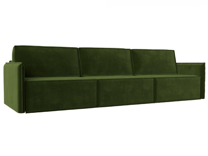 116900 Прямой диван Либерти лонг | Микровельвет | Зеленый