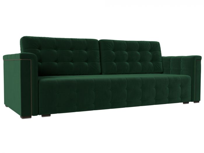 117080 Прямой диван Лига-002 | Велюр | Зеленый