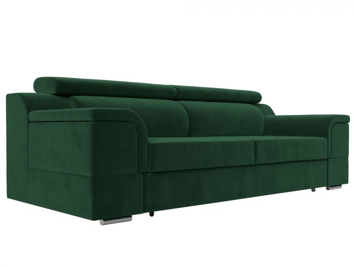 117106 Прямой диван Лига-003 | Велюр | Зеленый
