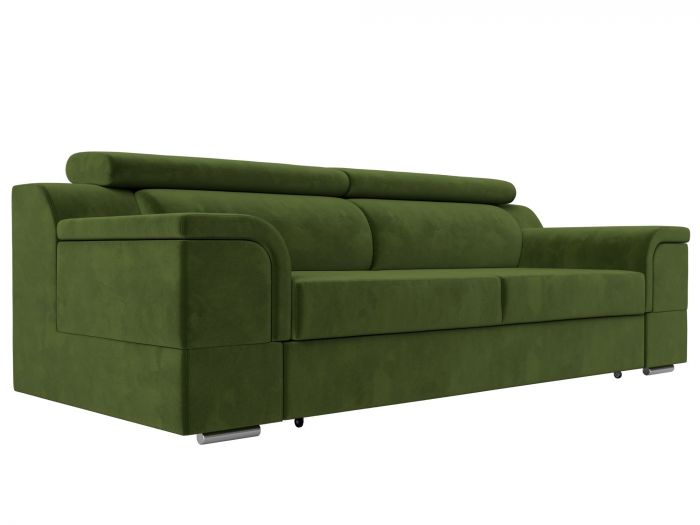 117114 Прямой диван Лига-003 | Микровельвет | Зеленый