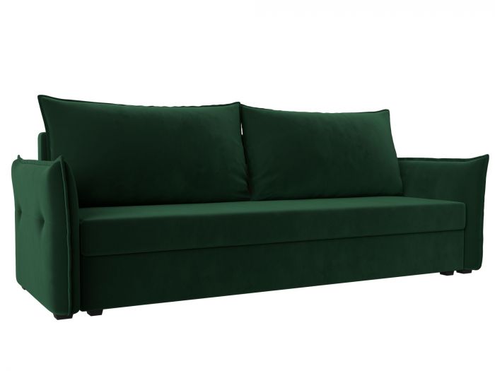 117158 Прямой диван Лига-004 | Велюр | Зеленый