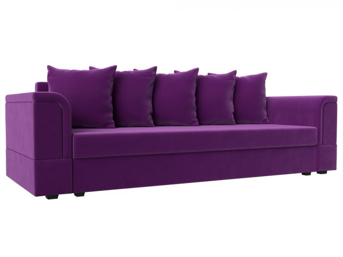 117255 Прямой диван Лига-005 | Микровельвет | Фиолетовый