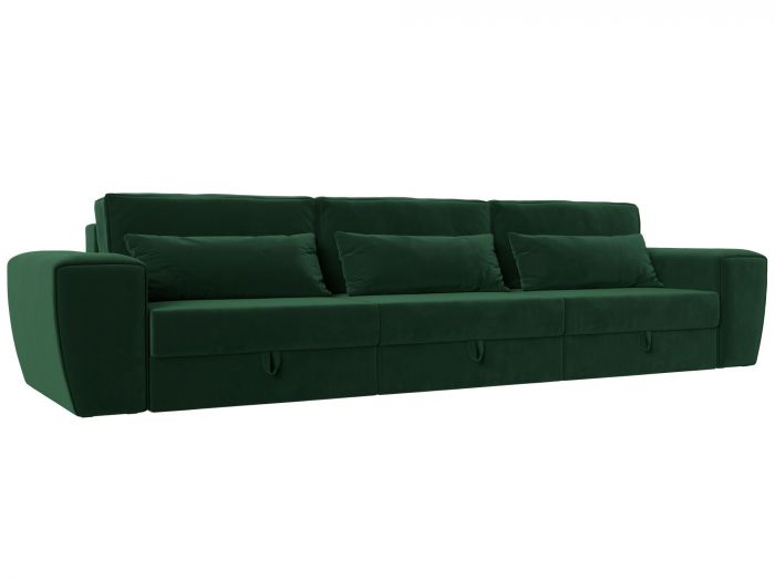 119008 Прямой диван Лига-008 Long | Велюр | Зеленый
