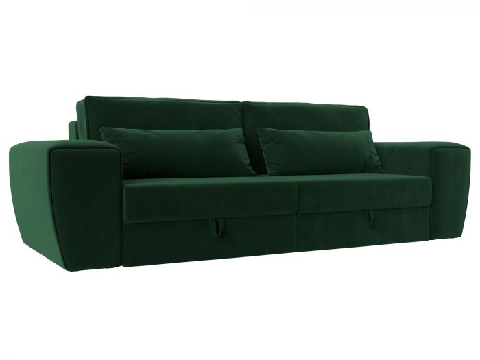 118567 Прямой диван Лига-008 | Велюр | Зеленый