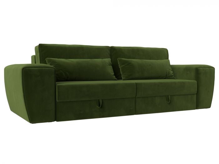 118603 Прямой диван Лига-008 | Микровельвет | Зеленый