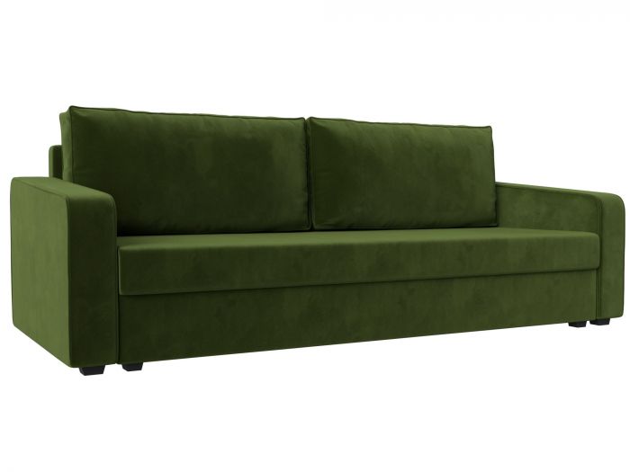 118051 Прямой диван Лига-009 | Микровельвет | Зеленый