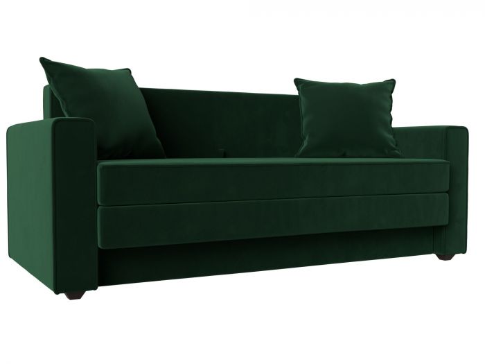 117531 Прямой диван Лига-012 | Велюр | Зеленый