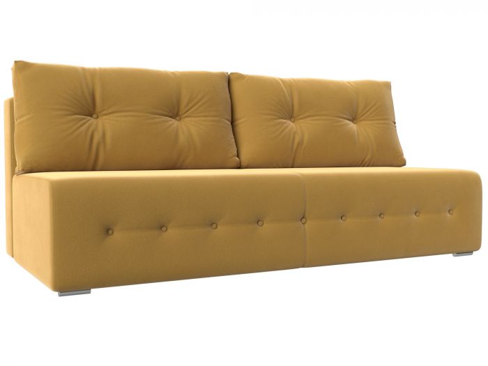 116175 Прямой диван Лондон | Микровельвет | Желтый