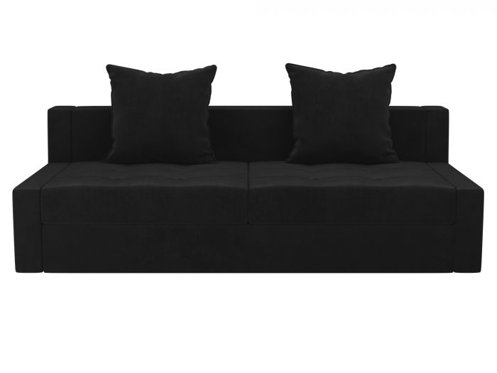 102808 Прямой диван Мартин | Велюр | Черный