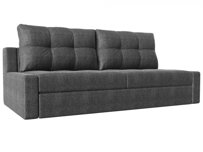 111016 Прямой диван Мартин | Рогожка | Серый