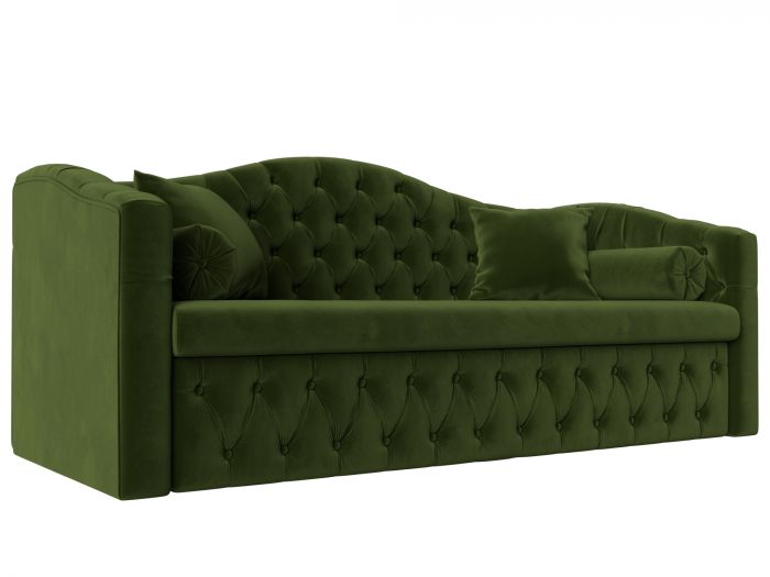 112860 Прямой диван Мечта | Микровельвет | Зеленый