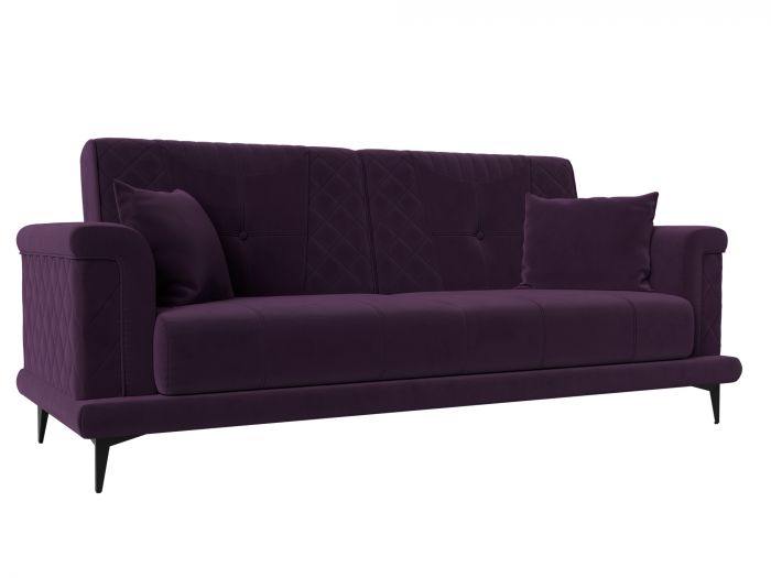 111930 Прямой диван Неаполь | Велюр | Фиолетовый