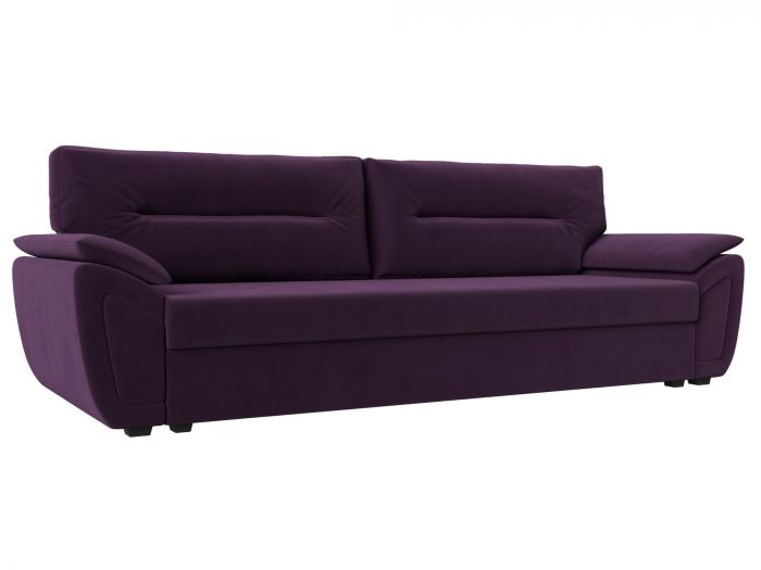 117589 Прямой диван Нэстор Лайт | Велюр | Фиолетовый