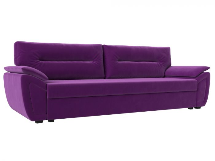 117598 Прямой диван Нэстор Лайт | Микровельвет | Фиолетовый