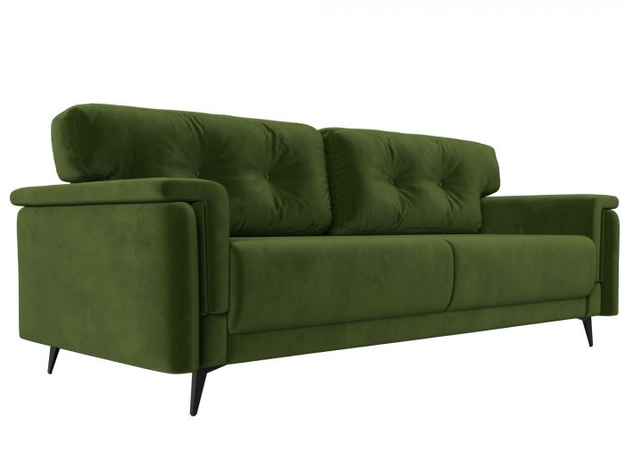 116846 Прямой диван Оксфорд | Микровельвет | Зеленый