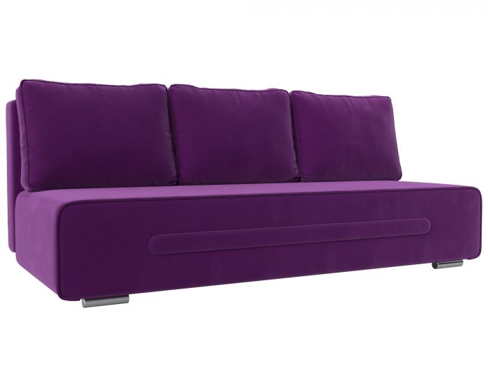 118680 Прямой диван Приам | Микровельвет | Фиолетовый