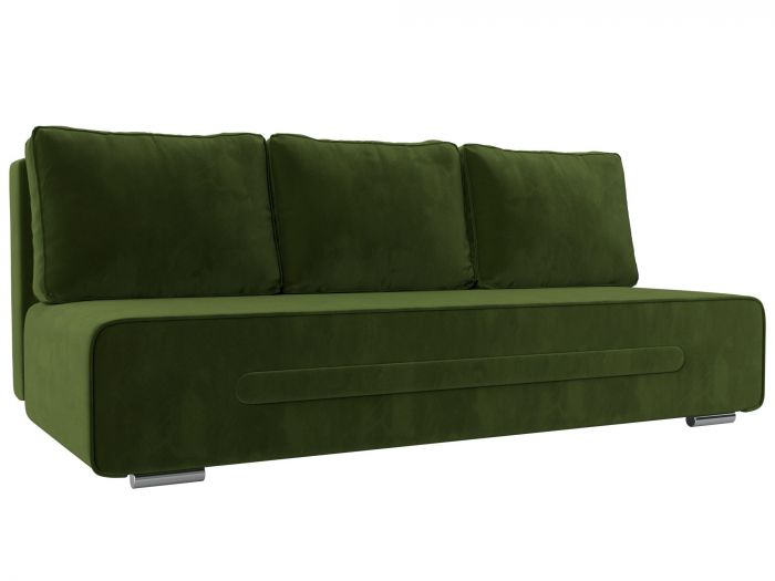 118676 Прямой диван Приам | Микровельвет | Зеленый