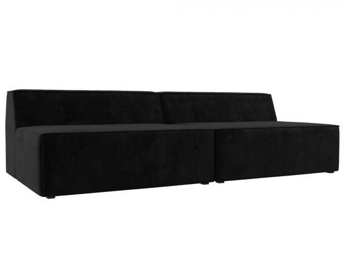 119361 Прямой модульный диван Монс | Велюр | Черный