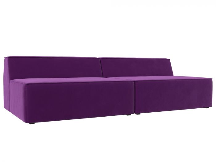 119377 Прямой модульный диван Монс | Микровельвет | Фиолетовый