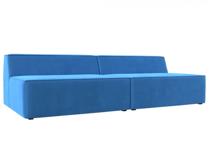 119356 Прямой модульный диван Монс | Велюр | Голубой