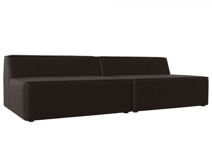 119401 Прямой модульный диван Монс | Экокожа | Коричневый