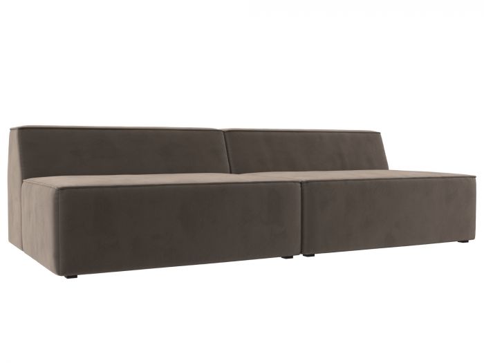 119358 Прямой модульный диван Монс | Велюр | Коричневый