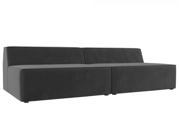 119359 Прямой модульный диван Монс | Велюр | Серый