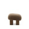 Пуф Cabana Taupe Boucle с ножками в отделке орех 65x55,4 - 4