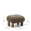 Пуф Cabana Taupe Boucle с ножками в отделке орех 65x55,4 - 5
