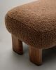Пуф Cabana Taupe Boucle с ножками в отделке орех 65x55,4 - 6