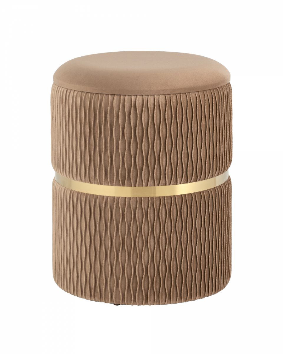 Пуф Джесси с ящиком велюр бежевый