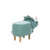 Пуф Leset Dino COMBI V43 зелёный, компаньон V01 белый, Бук - 4