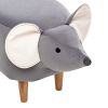 Пуф Leset Mouse COMBI V32-V01 серый-белый, Бук - 5