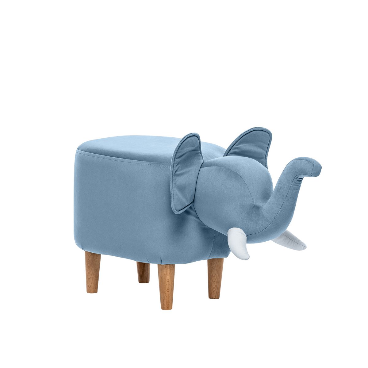 Пуф Leset Slon COMBI V47 синий, компаньон V01 белый, Бук