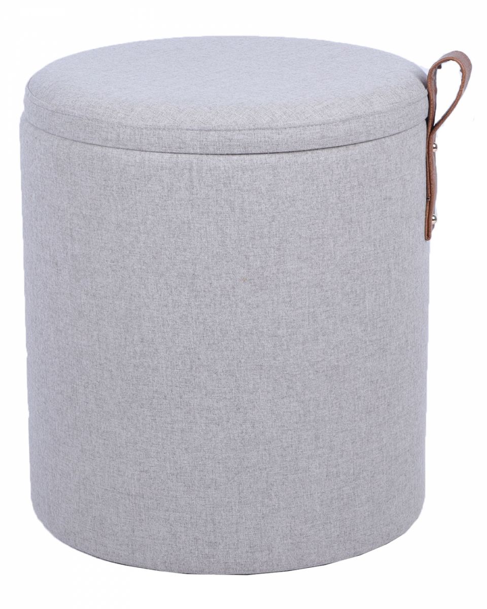 Пуф с ящиком Эркки рогожка S серый