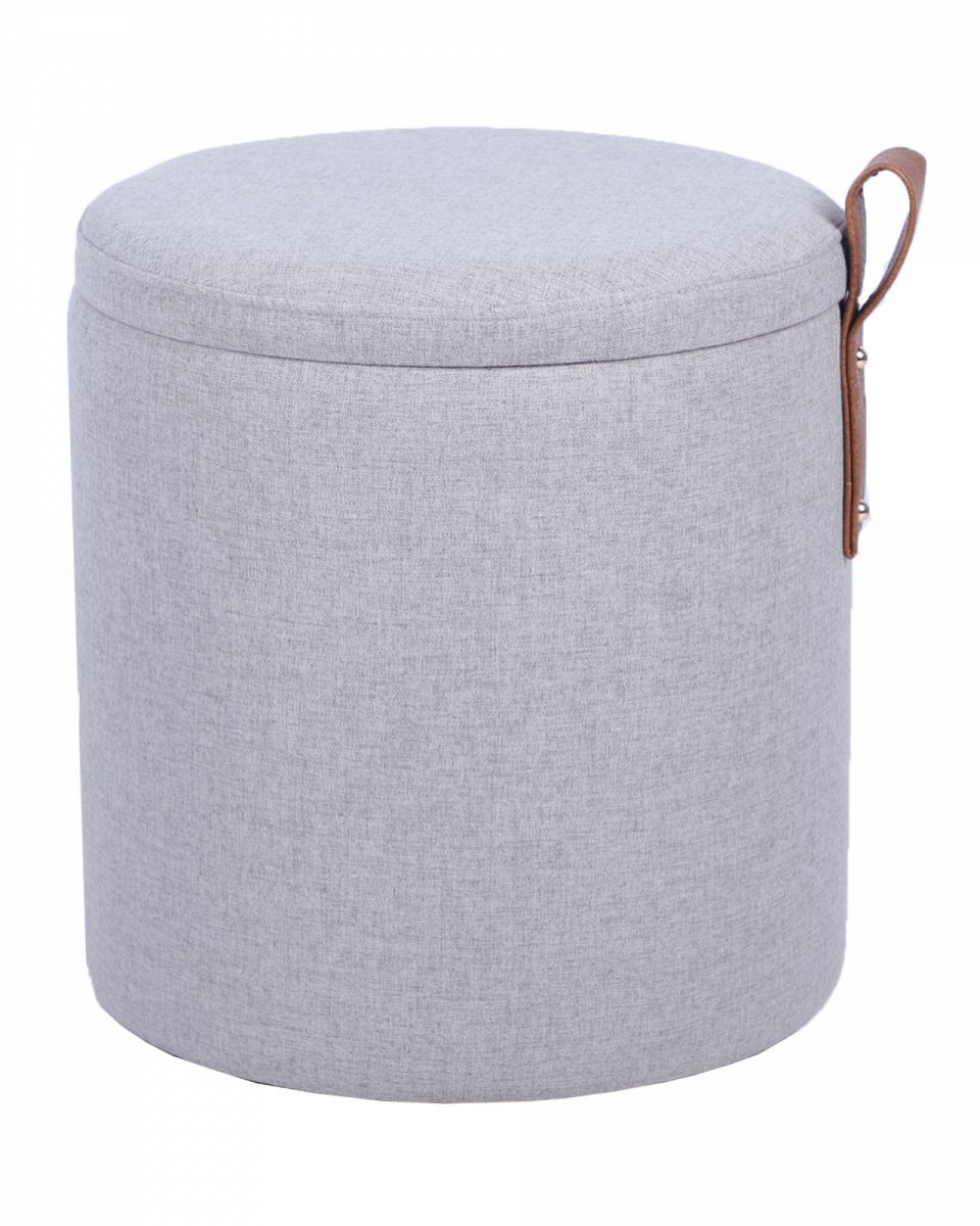 Пуф с ящиком Эркки рогожка XS серый