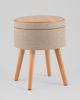 Пуф с ящиком Store Woody рогожка бежевая - 5