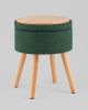Пуф с ящиком Store Woody рогожка темно-зелёная - 4