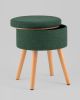 Пуф с ящиком Store Woody рогожка темно-зелёная - 5