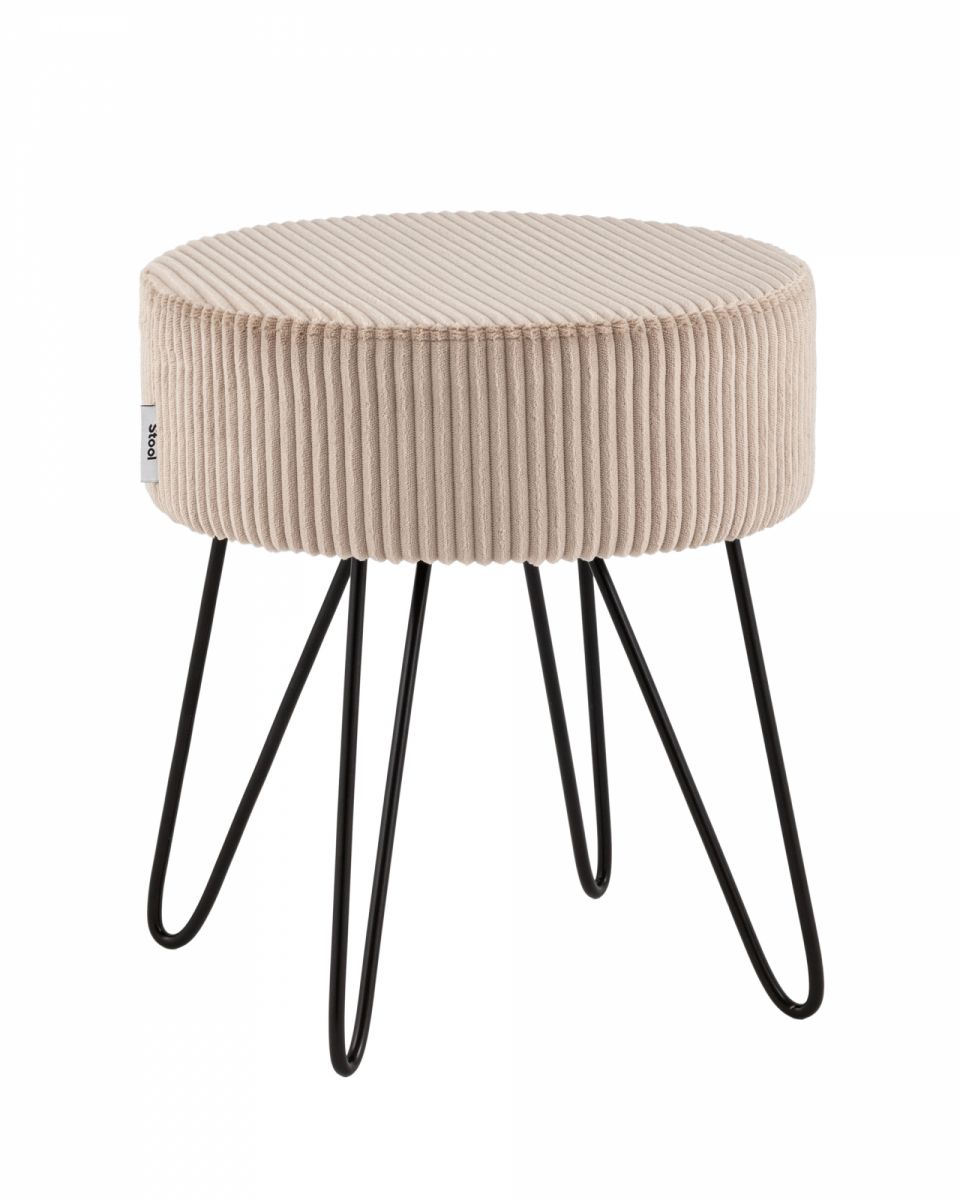 Пуф Спейси велюр рельефный бежевый