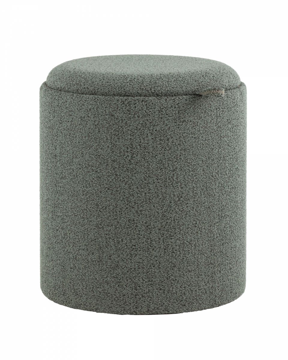 Пуф-столик с ящиком Хюгге S букле темно-серый