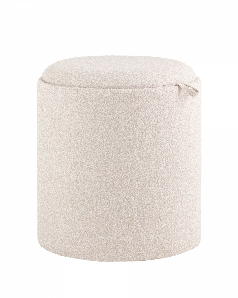 Пуф-столик с ящиком Хюгге XS букле бежевый