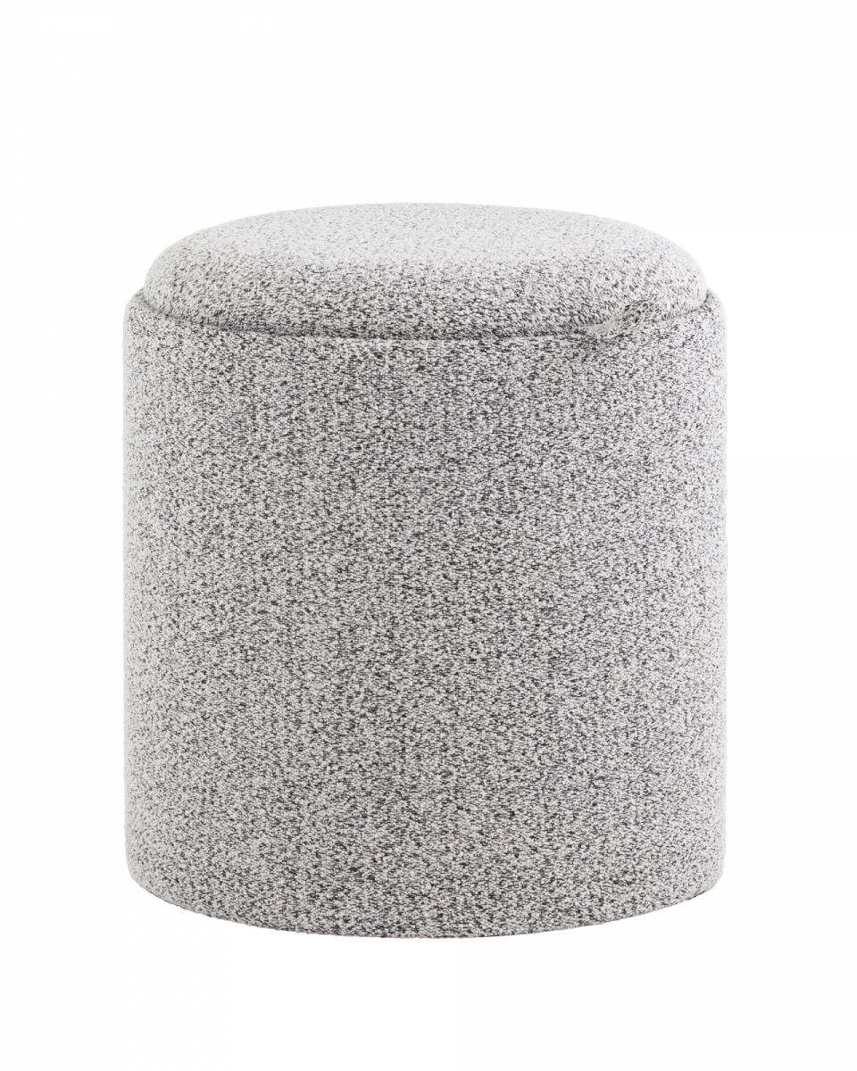 Пуф-столик с ящиком Хюгге XS букле серый