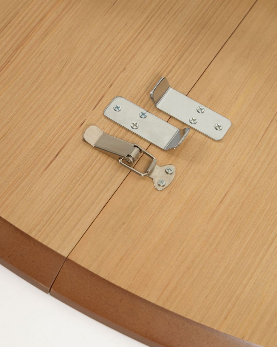 Раздвижной стол Oakland из МДФ с дубовым шпоном и ножками из массива каучука 120(200)x90 см