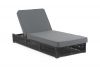 "Ривьера" шезлонг плетеный из роупа, каркас алюминий темно-серый (RAL7024) муар, роуп темно-серый кр - 2