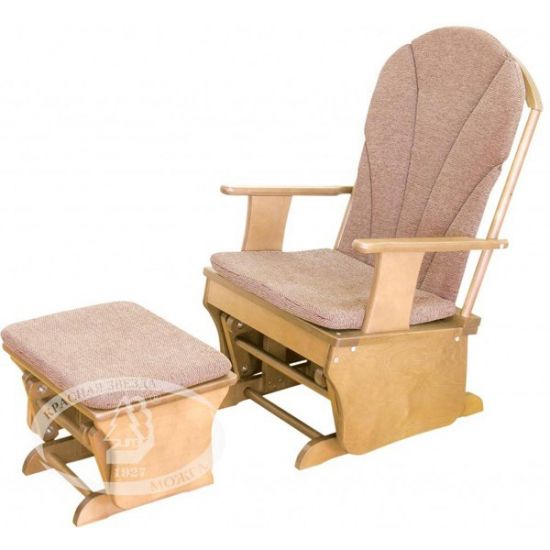 С 454 Кресло-качалка с подставкой для ног (натуральный)