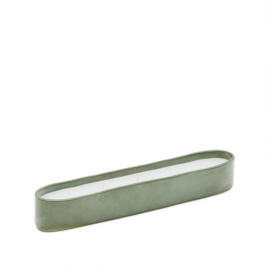 Sapira Свеча керамическая зеленая 6 x 34,5 см