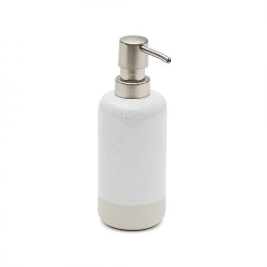 Selis Дозатор для мыла из керамики бежевого и белого цвета