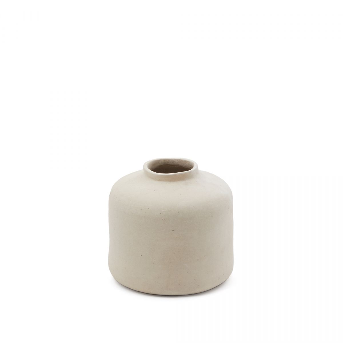 Serina Ваза из папье-маше белого цвета, 27 см